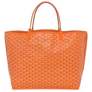 COPY - GOYARD Anjou GM Tote Bag Leather and Canvas - Orange